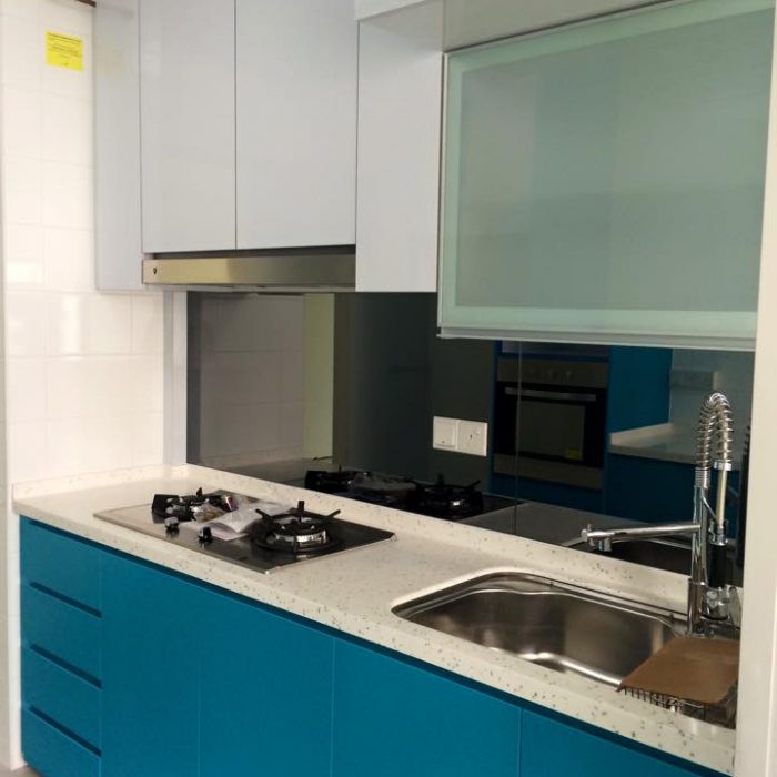 #3bai3creativeworks HDB Kitchen Colour block