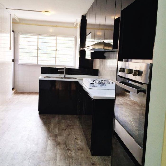 #3bai3creativeworks HDB Kitchen Modern Black